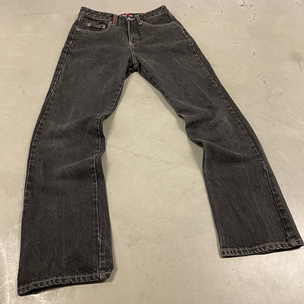 Vintage y2k black high rise union bay flared bootcut jeans 28x30